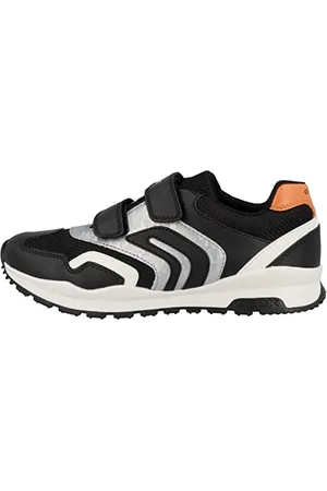 Geox J Pavel Sneaker, Noir (Black/Silver) 24 EU (7 UK Child)