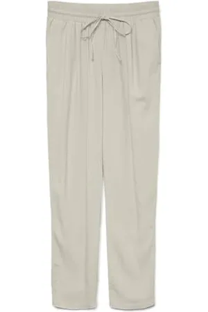 VERO MODA Pantalon en Lin décontracté pour Femme Pantalon Ample et Confortable - Pantalon à Enfiler élégant, Couleurs: , Taille:S
