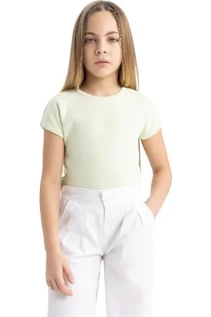 DeFacto T-shirt fille - t-shirts tendance pour enfants - t-shirts fille pour filles - t-shirts fille