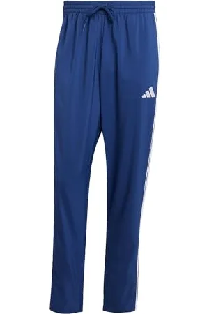adidas Homme Essential Three Stripes Stanford Pant Open Hem, Dark Blue/White, XS