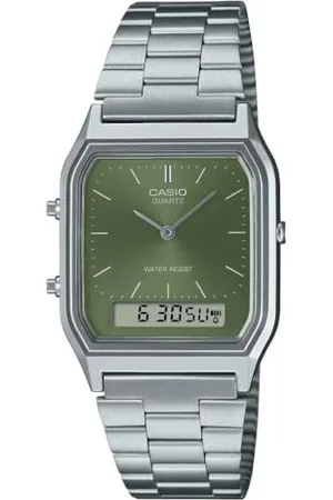 Casio Hommes Analogique-Numérique Montre avec Bracelet en Acier Inoxydable AQ-230A-3AMQYDF