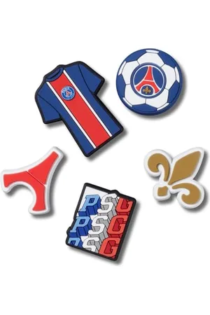 Crocs Paris St Germain 5 Pack, Breloques de Chaussure Unisexe, Multicolor, Taille Unique