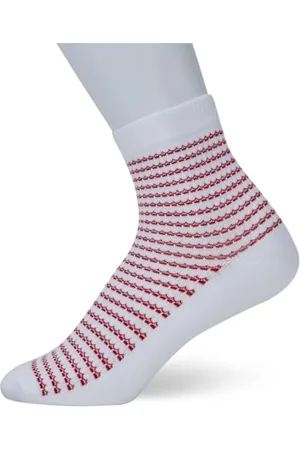 Dim Chaussette Femme Made in France Cannage x1, Blanc Cannage, 35-38