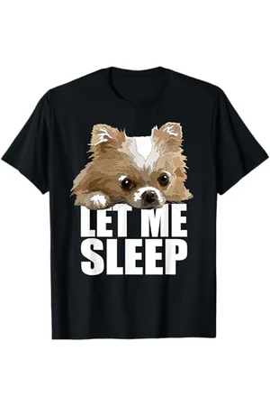 Raf THE ARTIST Designs Chihuahua Long Hair Let Me Sleep Chiwawa Dog Lover T-Shirt