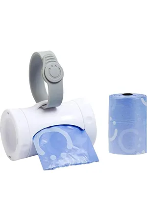 Ubbi Retractable On the Go Bag Dispenser for Baby Travel, Diaper Bag Accessory Must Have for Newborn, Helpful Baby Item, Baby Gift, Lavender Scented