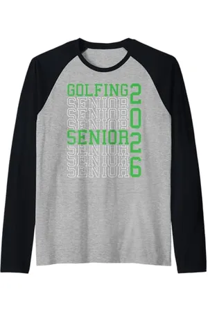 Class of 2026 Graduation Shirts Golf Senior Golf de nuit Senior 2026 Graduation 56 Manche Raglan