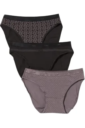 Dim Culotte Femme Les Pockets Coton Confortable x3, Lot Noir Logo, XS-S