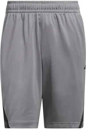 adidas Legends Short de Basketball 3 Bandes en Polyester recyclé Gris