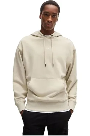 HUGO BOSS Hommes WeSmallhood Sweat à Capuche en Molleton de Coton avec Logo Contrastant
