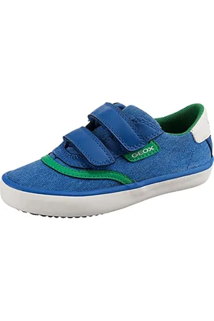 Geox Garçon J Gisli Boy A Sneakers, Royal/Green, 36 EU