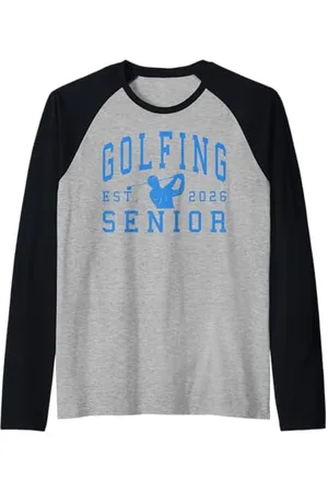 Class of 2026 Graduation Shirts Golf Senior Golf de nuit Senior 2026 Graduation 74 Manche Raglan