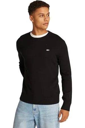 Tommy Hilfiger Homme Tjm Slim Essential Light Sweater Dm0dm18895 Pulls, Noir (Black), 3XL Grande Taille Taille Tall EU