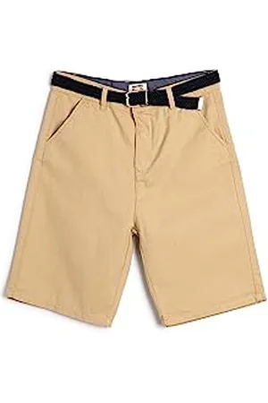 Koton Bermuda Chino Shorts Slim Belt Detail Pockets Cotton, Shorts Garçons,
