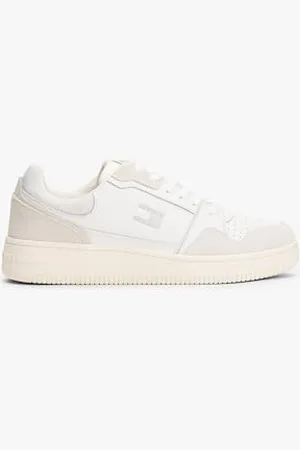 Tommy Hilfiger Femme Tjw Retro Basket Sneaker En0en02818 Bas, White (Ecru/Stratus Grey), 40 EU
