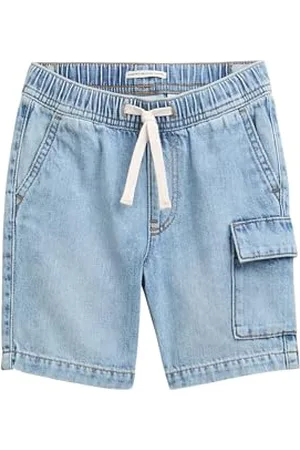 TOM TAILOR 1046575 Bermuda en Jean, 10118-Bleu Denim usé Clair Pierre, 122 Garçon