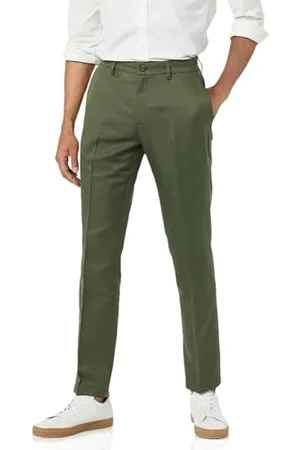 Amazon Pantalon de Costume à Taille Extensible Coupe Classique sans Pinces Homme, , 60W / 30L