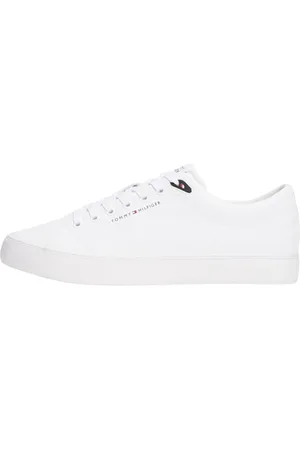 Tommy Hilfiger Baskets Vulcanisées Homme Core Low en Cuir, Blanc , 42