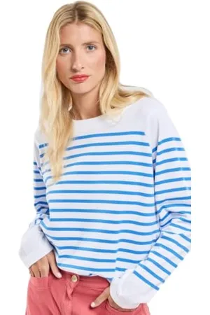 Armor.lux Marinière Oversized col Rond en Coton Rustique Femme Sweater
