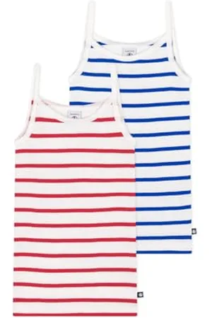 Petit Bateau A0DA0 Chemises Bretelles, , 10 Ans (Lot de 2) Fille
