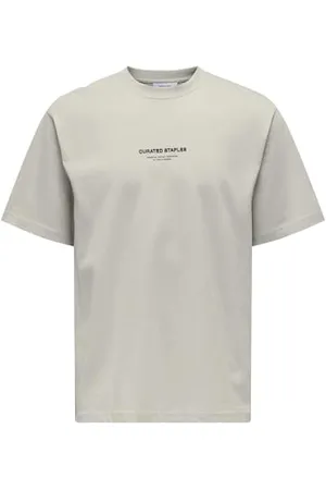 Only & Sons Onscurated RLX Print SS Tee T-Shirt, Doublure argentée, XL Hommes