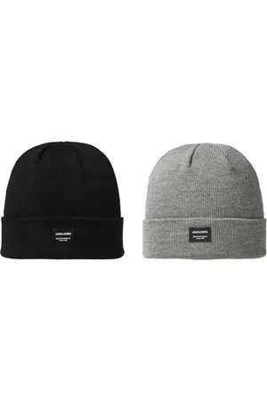 JACK & JONES JACDNA Beanie Noos, Black, JACDNA Beanie Noos, Grey Melange