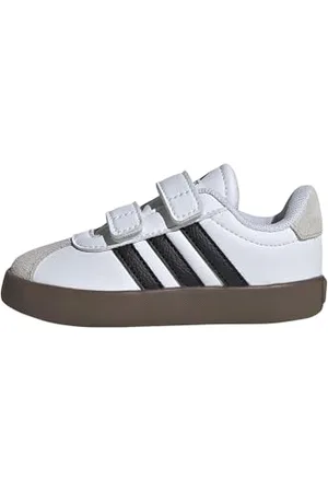 adidas VL Court 3.0 Shoes Infants Chaussures, Cloud White/Core Black/Grey One, 25 EU