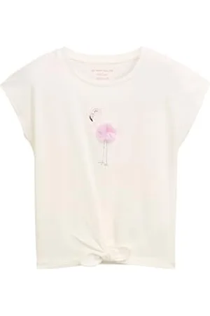 TOM TAILOR 1046296 T-Shirt, 10315-Whisper White, 128-134 Fille