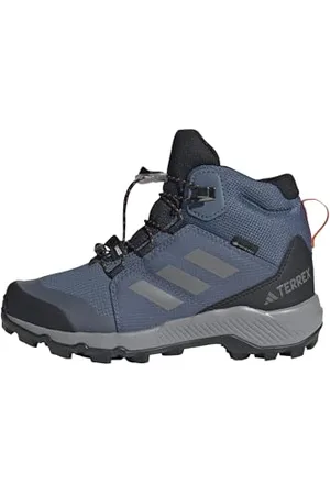 adidas Terrex Mid Gore-TEX Hiking Shoes Kids Chaussures de randonnée, Wonder Steel/Grey Three/Semi Impact Orange, 28 EU