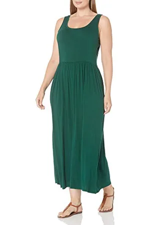 Amazon Robe débardeur longue et cintrée (disponible en grande taille) Femme, , 6XL Grande taille