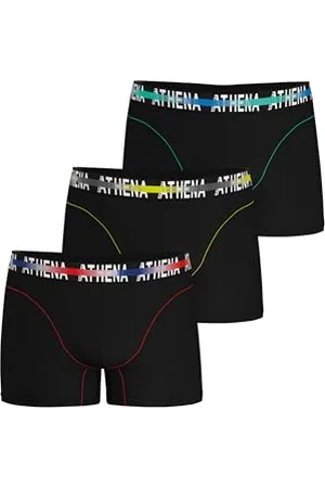 ATHENA Lot de 3 Boxers Homme Endurance 24h-Traitement Anti-Bactérien, Coupe Sport, Triple Couture, Doublure à l’Avant-Oeko-TEX sous-vêtement, , XXL