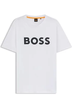 HUGO BOSS BOSS Hommes Thinking 1 T-Shirt en Jersey de Coton avec Logo imprimé en Gomme