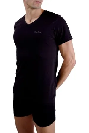 Pierre Cardin T-Shirt Homme Coton, Tee Shirt Signature, Col v avec Broderie, XXL