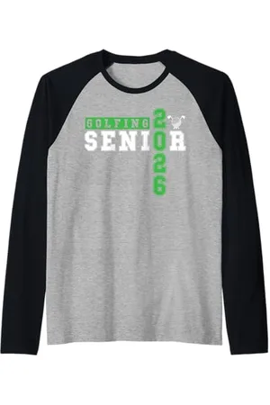 Class of 2026 Graduation Shirts Golf Senior Golf de nuit Senior 2026 Graduation 57 Manche Raglan