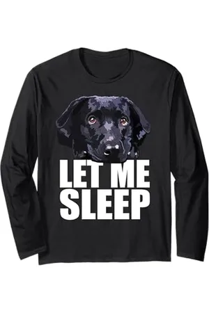 Raf THE ARTIST Designs Black Lab Let Me Sleep Labrador Retriever, amoureux des chiens noirs Manche Longue