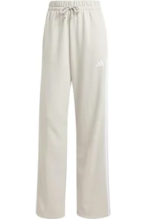 adidas Essentials Pantalon en Tissu éponge à Ourlet Ouvert 3 Bandes pour Femme Taille S