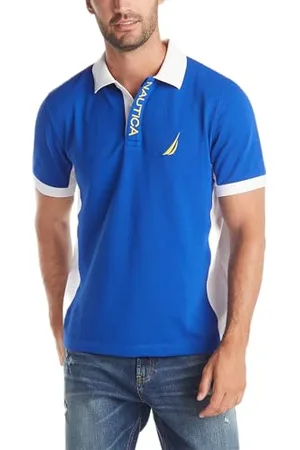 Nautica Polo piqué Performance à Manches Courtes Color Block, , XXL Homme