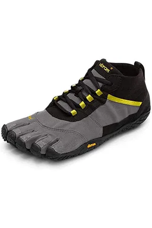 Vibram Femme V-Trek Basket, Noir/Gris/Citronelle, 36 EU