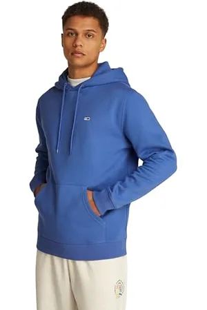 Tommy Hilfiger Sweat à Capuche Homme Regular Fit Flag Fleece avec Capuche, Bleu (Tempo Blue), XXL
