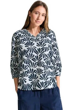 CECIL B344839 Chemisier en Coton léger, Bleu foncé, S Femmes, , S Women