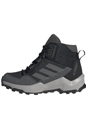 adidas Mixte Terrex AX4R Mid Hiking Shoes Chaussures mi-Hautes Non liées au Football, Core Black/Grey Four/Grey Six, 32 EU