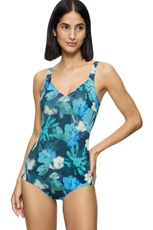 Triumph Summer Fleur OP Maillot de Bain One Piece, Turquoise-Combinaison foncée, 44 Femme
