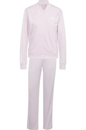adidas Femme Essentials 3-Stripes Tracksuit, Clear Pink, XS