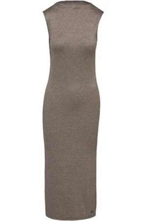 QS by s.Oliver 2156830 Robe Maxi avec Effet pailleté, , L Femmes