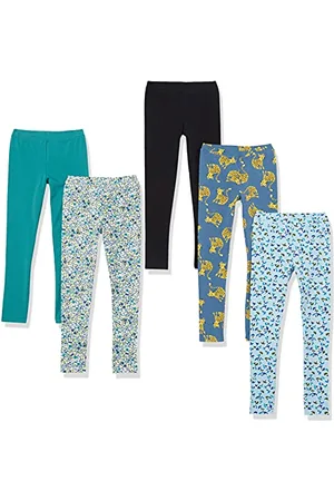 Amazon Legging Fille, Lot de 5, , 6-7 Ans