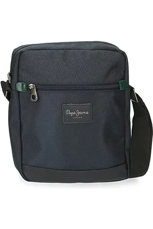 Pepe Jeans Green Bay Sac à bandoulière pour tablette Bleu 23 x 27 x 7 cm Polyester et PU, , Talla única, Bandoulière porte-tablette