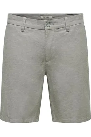 Only & Sons ONSMARK 0011 Cotton Linen Shorts Noos Chino, , L Homme