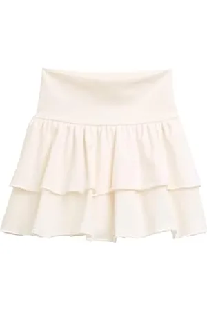 TOM TAILOR 1046374 Jupe Courte, 12906 – Wool White, 128 Fille