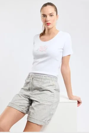 Armor.lux T- Shirt végétal à Manches Courtes et col Rond en Coton léger Femme