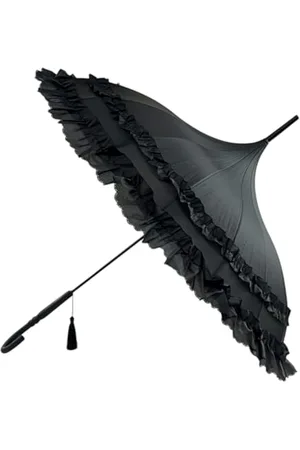 Soaked in Luxury Parapluie Pagode Double Froufrou - Noir - Manuel