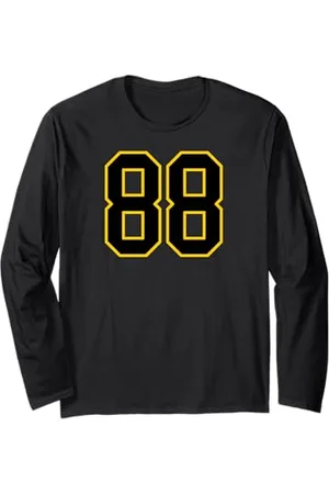 Sports Numbers Store Numéro 88 en et jaune style sport universitaire Manche Longue